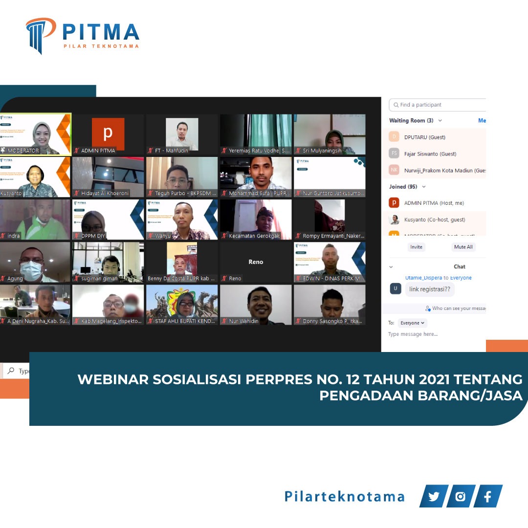 Diklat PBJ - Webinar Sosialisasi Perpres No.12 Tahun 2021 tentang Pengadaan Barang dan Jasa